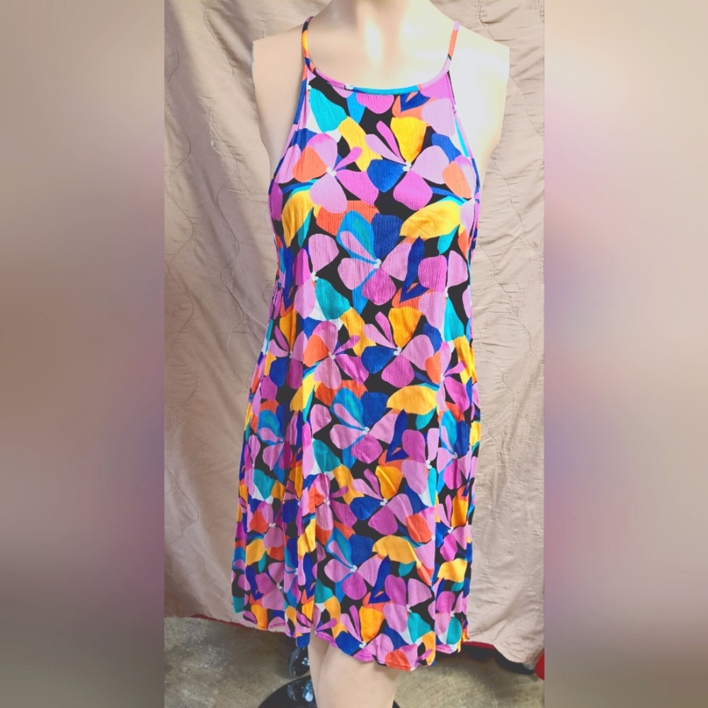 Eidon by Body Glove Sarah Dress in Lagoon/Tropical Paradise print, size Small